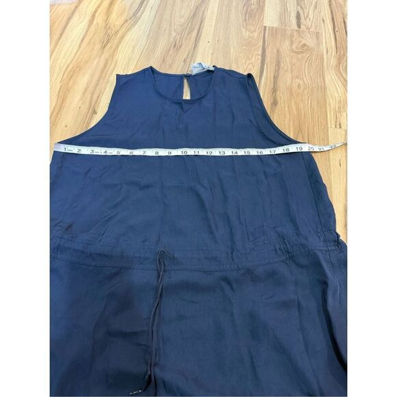 Everlane Japanese GoWeave Light Drawstring Dress Navy Blue Sz 10 - Picture 6 of 7